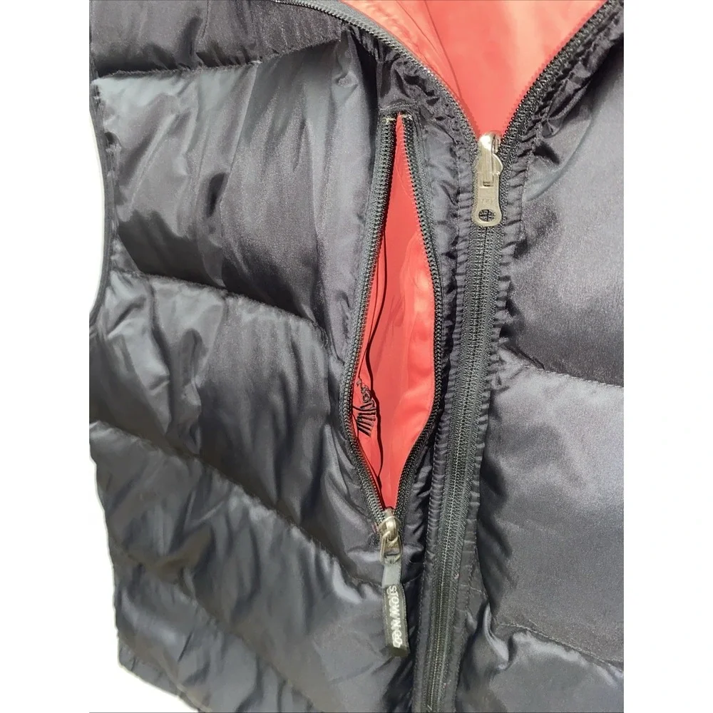 Timberland Weathergear Reversible Down Vest Men's XXL Black Burnt Orange‎ Puffer